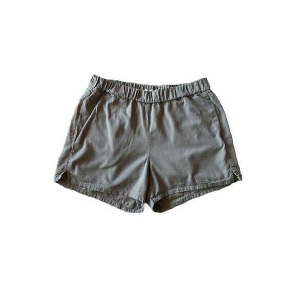Madewell Women's M Easy Pull On Shorts Olive Green Cotton Viscose Blend 3.5" - Picture 3 of 8
